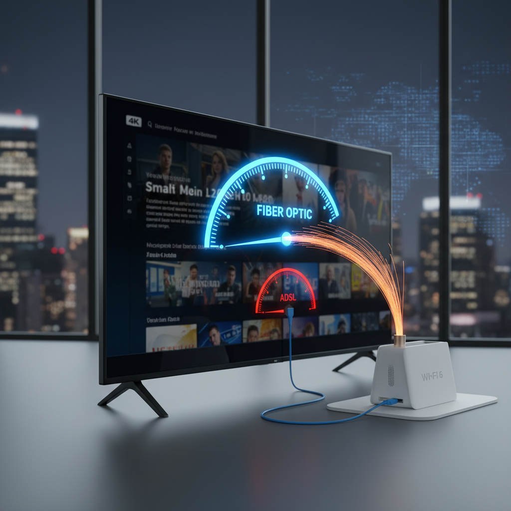Fibre optique vs ADSL : quel débit pour le streaming 4K
